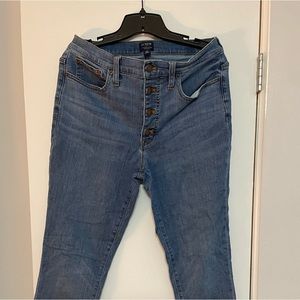 J Crew High Ruse Skinny Ankle Button Fly Jeans - size 30
